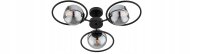Deckenleuchte 3-flammig Rauchglas Metall E27 L:62 cm