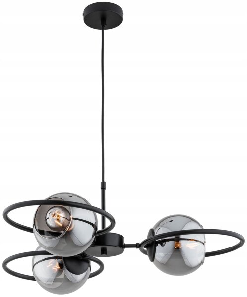 Pendelleuchte 3-flammig Rauchglas E27 L:60 cm blendarm Leuchte