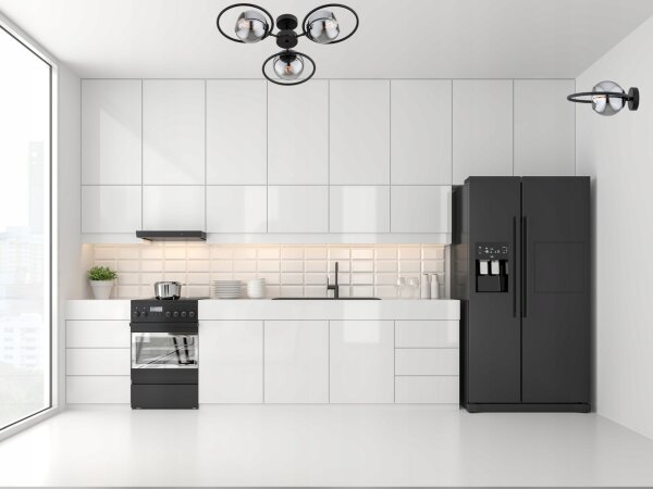 Wandleuchte Rauchglas Schwarz E27 H:26 cm dekorativ