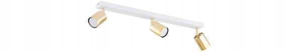 Deckenspot schwenkbar 3-flammig Weiß Gold GU10 L:60 cm Leuchte