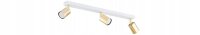 Deckenspot schwenkbar 3-flammig Weiß Gold GU10 L:60 cm