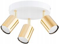 Deckenspot flexibel Wei&szlig; Gold GU10 &Oslash;20 cm blendarm