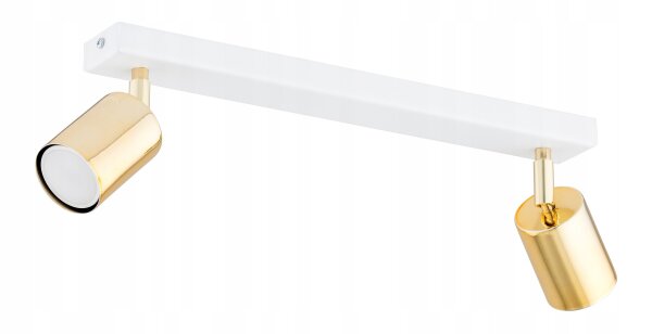 Deckenspot schwenkbar Weiß Gold GU10 40 cm Modern Leuchte