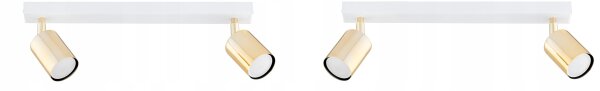 Deckenspot schwenkbar Weiß Gold GU10 40 cm Modern Leuchte