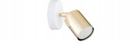 Wandspot schwenkbar Weiß Gold GU10 H:15 cm dekorativ