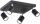 Deckenspot 4-flammig Schwarz Metall GU10 B:30 cm Modern Leuchte