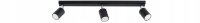 Deckenspot verstellbar Schwarz 3-flammig GU10 L:60 cm