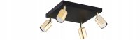 Deckenspot Schwarz Gold Metall GU10 B:30 cm dekorativ