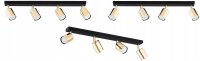 Deckenspot verstellbar Schwarz Gold Metall GU10 L:60 cm