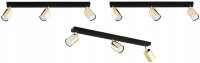 Deckenspot schwenkbar Metall Schwarz Gold GU10 L:60 cm