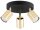 Deckenspot verstellbar Schwarz Gold Metall GU10 B:20 cm Leuchte