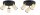 Deckenspot verstellbar Schwarz Gold Metall GU10 B:20 cm Leuchte