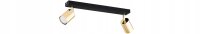 Deckenspot schwenkbar Metall Schwarz Gold GU10 L:40 cm