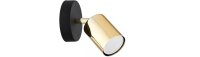 Wandspot schwenkbar Schwarz Gold Metall GU10 B:55 cm