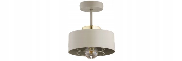 Deckenlampe Beige Gold Metall E27 B:20 cm Modern Leuchte