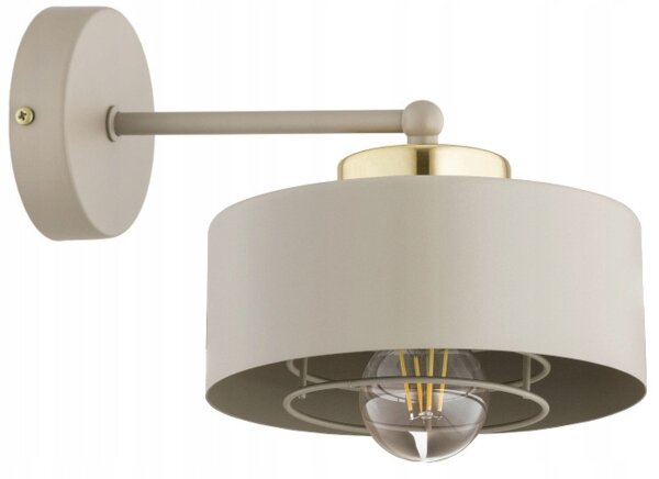 Wandleuchte Metall Beige Gold E27 L:20 cm Modern Leuchte