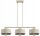 Pendelleuchte 3-flammig Beige Gold Metall E27 L:70 cm Leuchte