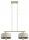 Pendelleuchte 2-flammig Beige Gold E27 L:50 cm Metall Leuchte