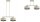 Pendelleuchte 2-flammig Beige Gold E27 L:50 cm Metall Leuchte