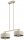 Pendelleuchte 2-flammig Beige Gold E27 L:50 cm Metall Leuchte