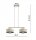 Pendelleuchte 2-flammig Beige Gold E27 L:50 cm Metall Leuchte