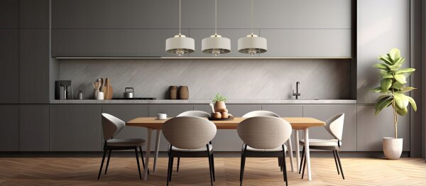 Pendelleuchte 3-flammig Beige Gold E27 B:30 cm Metall Leuchte