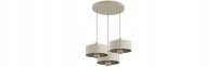 Pendelleuchte 3-flammig Beige Gold E27 B:30 cm Metall