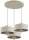 Pendelleuchte 3-flammig Beige Gold E27 B:30 cm Metall Leuchte