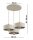 Pendelleuchte 3-flammig Beige Gold E27 B:30 cm Metall Leuchte