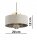 Pendelleuchte 3-flammig Beige Gold E27 B:30 cm Metall