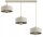 Hängelampe 3-flammig Beige Gold Metall E27 L:60 cm Leuchte