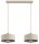 Hängelampe 2-flammig Beige Gold E27 L:40 cm Modern Leuchte