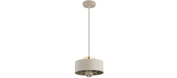 Pendelleuchte Metall Beige Gold E27 B:20 cm Modern