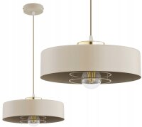 Pendelleuchte Beige Gold Metall E27 &Oslash;30 cm rund Modern