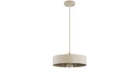 Pendelleuchte Beige Gold Metall E27 Ø30 cm rund...
