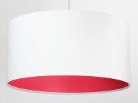 Pendellampe Weiß Pink Stoff rund Esstisch Retro