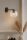 Wandlampe Glasschirm Metall Schwarz E27 B:15 cm Retro Leuchte