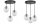 Pendelleuchte 3-flammig Schwarz Metall Glas E27 B:30 cm Leuchte