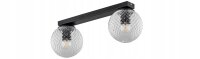 Deckenleuchte 2-flammig Glas Metall E27 40 cm lang