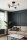 Deckenleuchte 4-flammig Glas Metall Schwarz E27 L:70 cm Leuchte