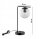 Tischlampe Glas Metall Schwarz E27 H:38 cm wohnlich Leuchte