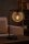Tischlampe Glas Metall Schwarz E27 H:38 cm wohnlich
