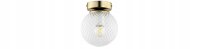 Deckenleuchte Retro Glas Metall Gold E27 Ø15 cm rund