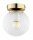 Deckenleuchte Retro Glas Metall Gold E27 Ø15 cm rund Leuchte
