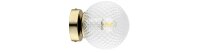 Wandleuchte Retro Glas Schirm Metall Gold E27 L:15 cm