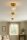 Wandleuchte Retro Glas Schirm Metall Gold E27 L:15 cm Leuchte