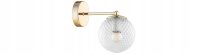 Wandlampe Retro Schirm Glas Metall Gold E27 T:20 cm