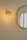 Wandlampe Retro Schirm Glas Metall Gold E27 T:20 cm Leuchte