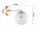 Wandlampe Retro Schirm Glas Metall Gold E27 T:20 cm Leuchte