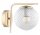 Wandleuchte Glas Schirm Metall Gold E27 T:15 cm Retro Leuchte
